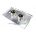 Placa Tapa XLR Canon hembra doble soldable Aluminio